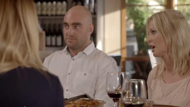 Richie gets a good grilling from Alex’s family. (Pic: Network Ten)