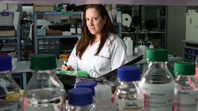 Forensic Science Queensland chief executive Linzi Wilson-Wilde in the Coopers Plains lab. Picture: Liam Kidston