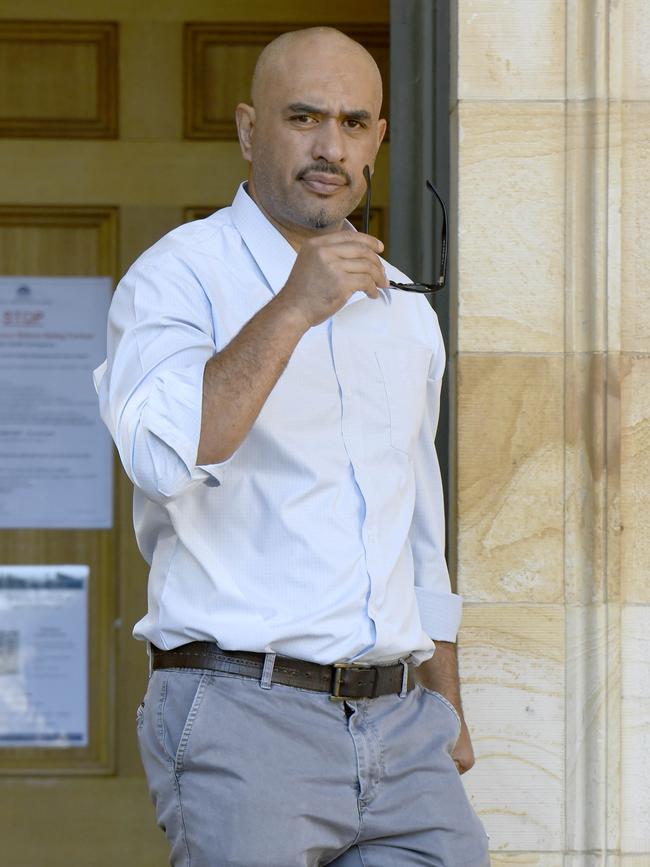 Tereapii Pokoina, who pleaded guilty to his involvement over a 10kg cocaine shipment, leaves Adelaide Magistrates Court. Picture: NCA NewsWire / Naomi Jellicoe