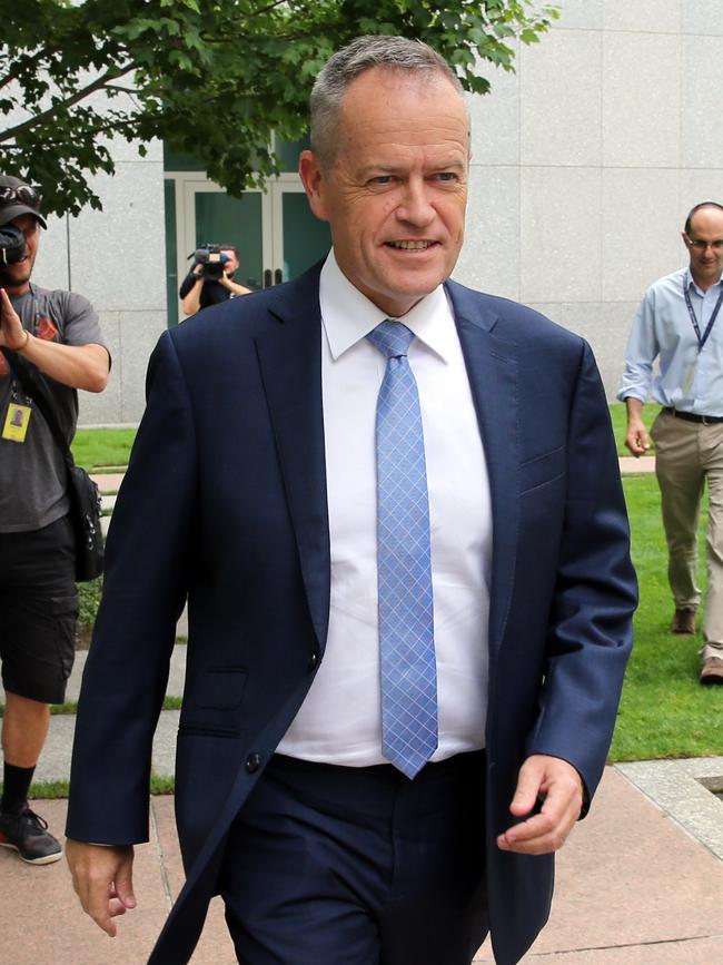 The Opposition Leader Bill Shorten during a press conference at Parliament House in Canberra. Picture Gary Ramage