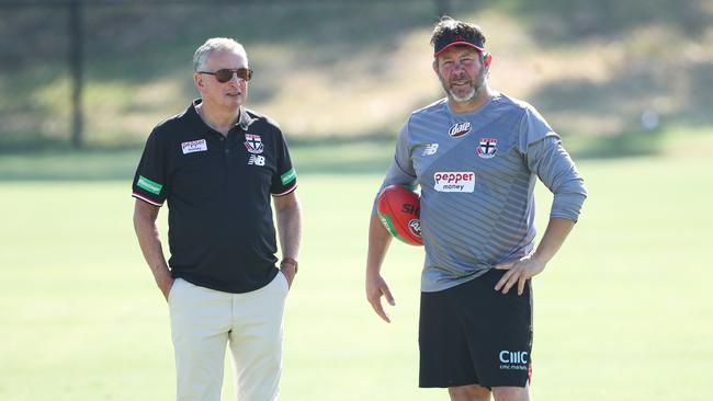 Former Melbourne Victory coach Ernie Merrick is working with St Kilda coach Brett Ratten as a mentor for the 2022 season. Picture: supplied