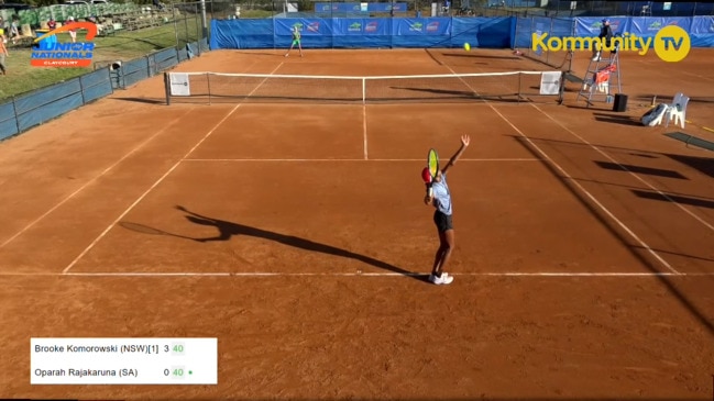 Replay: Brooke Komorowski (NSW) [1] v Oparah Rajakaruna (SA) (Girls 14/u Singles - Rd 32) - Junior Claycourt Championships Day 1