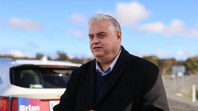 Labor MP Brian Mitchell celebrates the near completion of the Midland Highway Action Plan. Picture: Stephanie Dalton