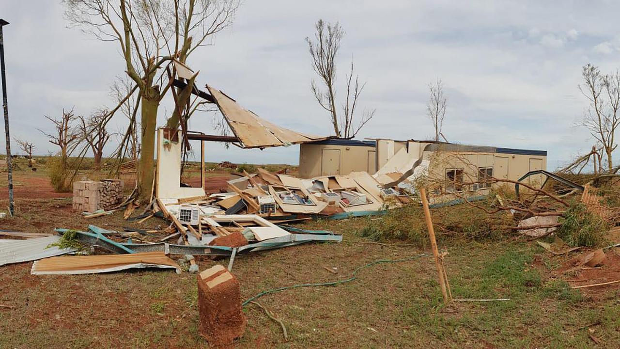 The locality of Pardoo was directly in the path of Ilsa as it made landfall early Friday morning. Picture: Handout / Department of Fire and Emergency Services / AFP