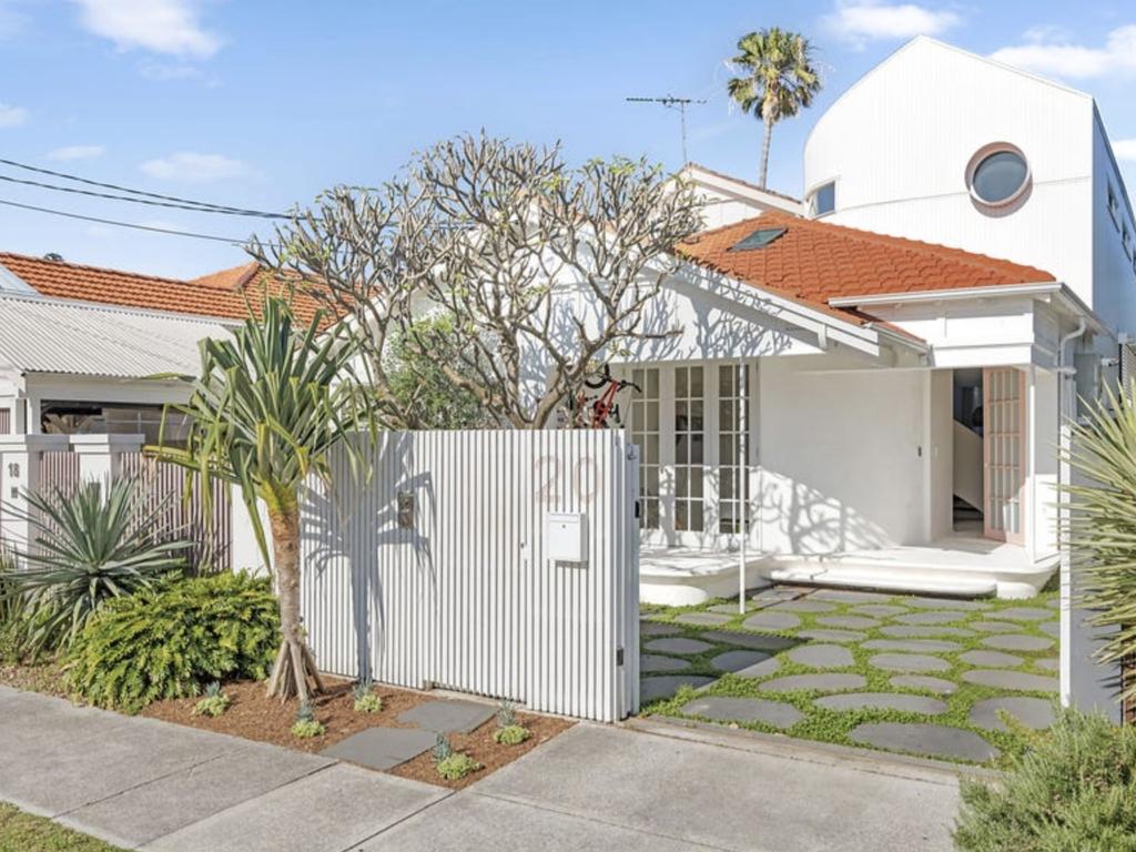 GWS player Callan Ward and wife, Ruby, have listed their North Bondi house with sauna in the rear yard. Picture: realestate.com.au