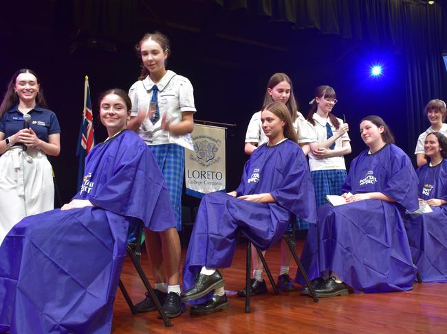 Year 12 students at Loreto College 'Rocked the Chop' for the Cancer Council's Ponytail Project.