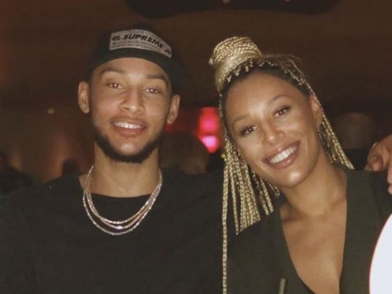 Ben Simmons with his sister Olivia.