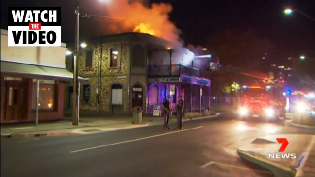 Historic Adelaide CBD pub goes up in flames (7NEWS)