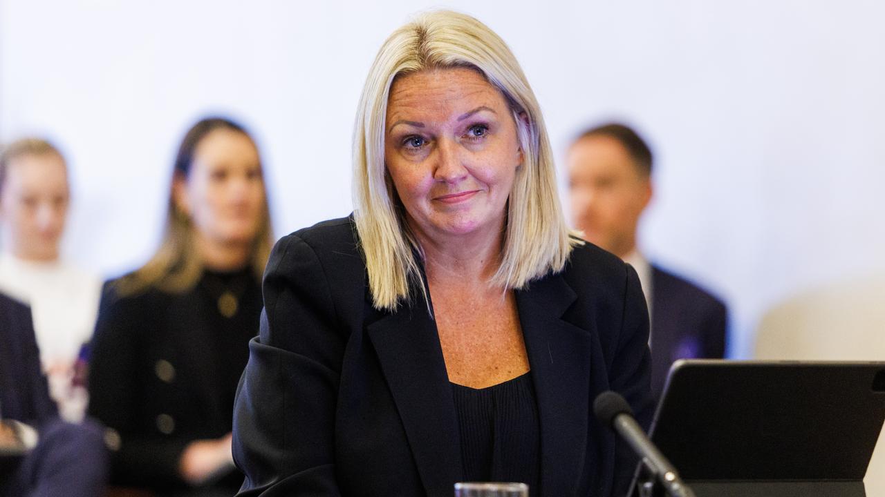 Jetstar CEO Steph Tully during a senate hearing into the cost of living. Picture NCA NewsWire / Aaron Francis