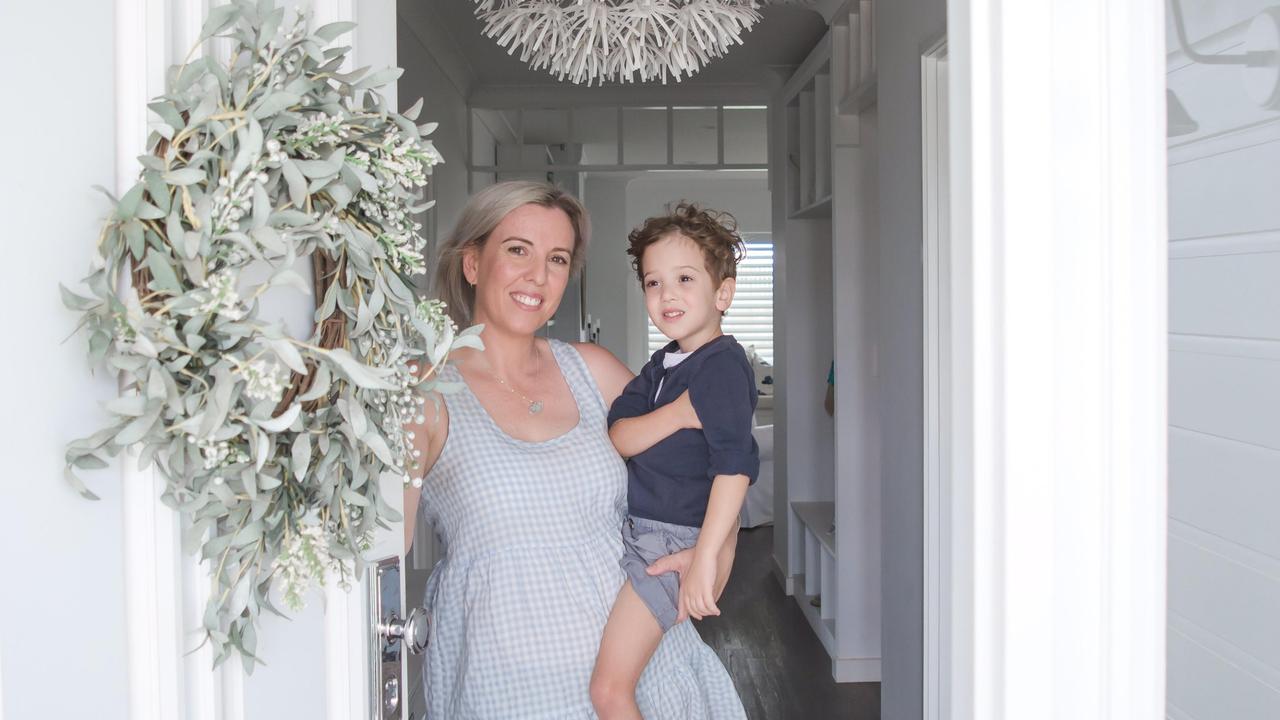 Emma Bishop and Baylie Bishop at their home in Highfields.