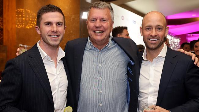 Marc Murphy, Graeme Allan and Matt Bain at the Crown event. Picture: Getty Images