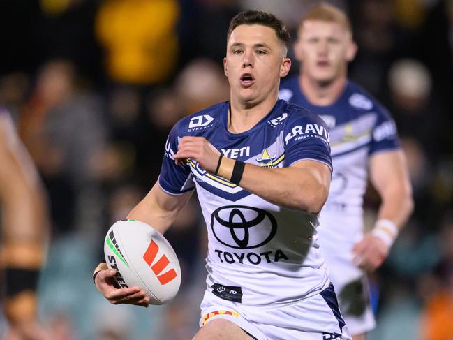 Scott Drinkwater had a field day against the Tigers, punishing them for their sloppy errors. Picture: Getty Images