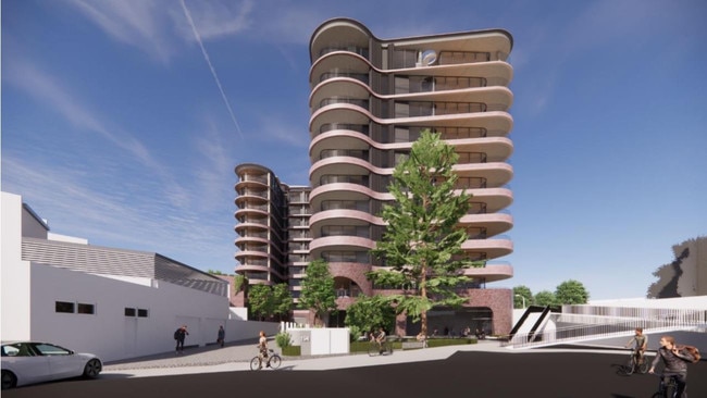 The double tower planned for 194 Oxford Street Bondi Junction. Image: Council papers.