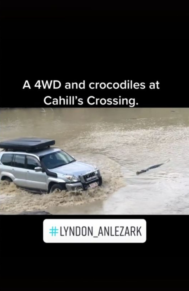 Cahills Crossing is a famous car river crossing into Arnhem Land. Picture: TikTok