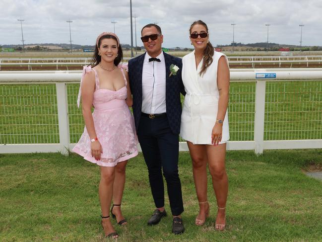 Alicia, Brad Boyde and Jordan at the Pakenham Cup. Picture: Brendan Beckett