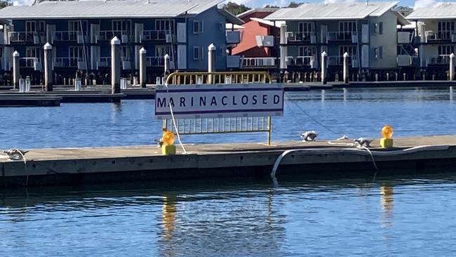 The marina has been closed for several months.