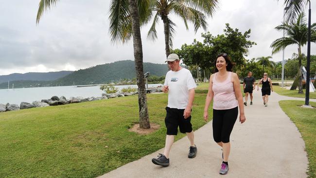 Opposition leader Annastacia Palaszczuk, on her morning walk in Airlie Beach, has promised to boost the Tourism and Events Queensland budget by $40 million.