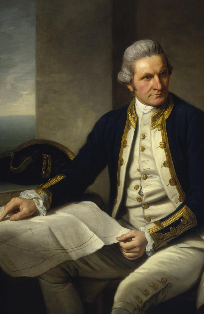 Captain James Cook explored Australia the mid-late 1700s. (Portrait 1728-1779). Nathaniel Dance. BHC2628