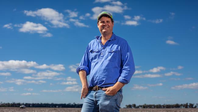 Graingrower Nigel Corish at Woodland, a 3600hectare property 370km west of Brisbane. 19th May 2023. pic David Martinelli (Contact Nigel - 0409904500).