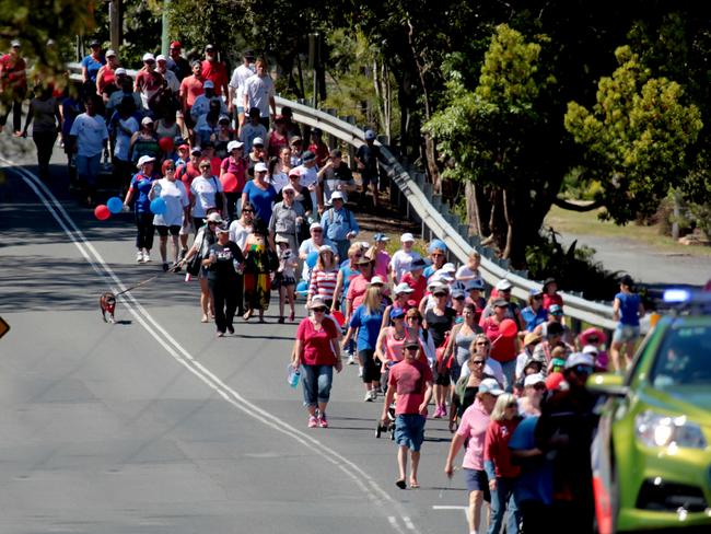 Walk 4 William event from Kew to Kendall to mark the one year anniversary of the disappearance of William Tyrrell. Picture: Nathan Edwards