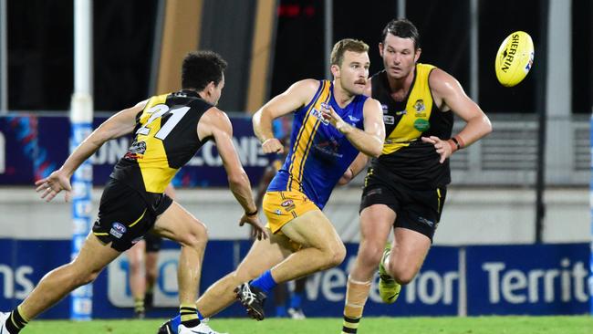 Wanderers take on Nightcliff Tigers in Round 13 of the 2022-23 NTFL season. Picture: Tymunna Clements / AFLNT Media