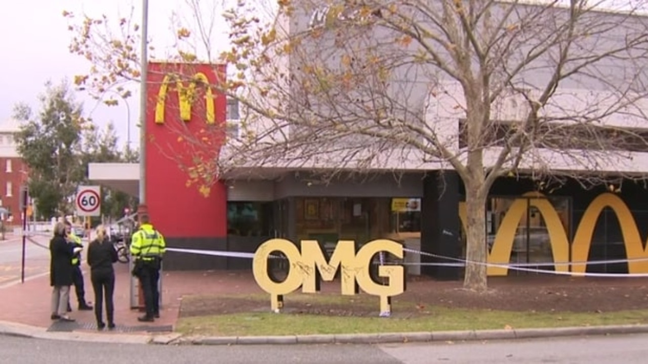 A man is fighting for his life after an alleged one punch-attack at McDonald’s. Picture: Nine