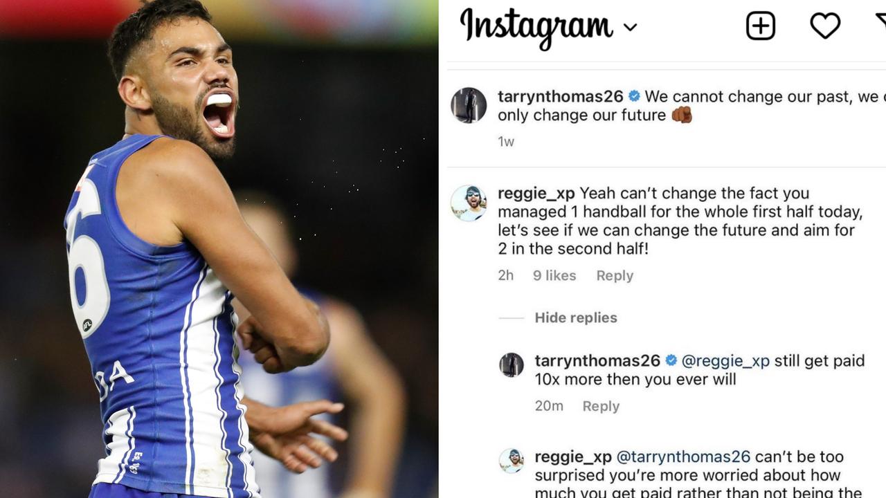 Tarryn Thomas hit out at a fan.
