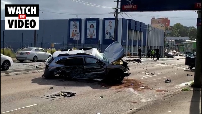 Pursuit crash on Parramatta Road