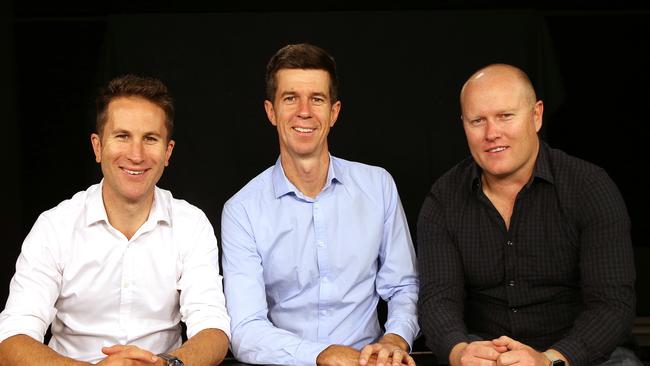 Cycling commentator Matt Keenan (centre). Picture: George Salpigtidis.