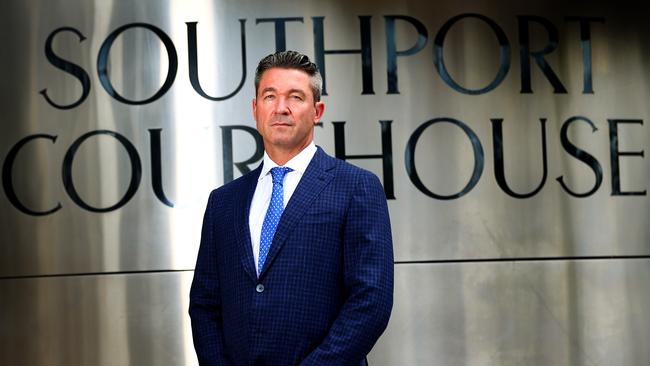 Gold Coast lawyer Michael McMillan in front of Southport Court. Picture: Adam Head
