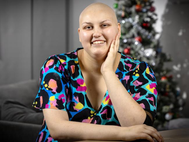 ADELAIDE, SOUTH AUSTRALIA - Advertiser Photos NOVEMBER 21, 2024: Chelsea O'Neill at home in Banksia Park, SA. Chelsea was diagnosed with cancer. Picture Emma Brasier