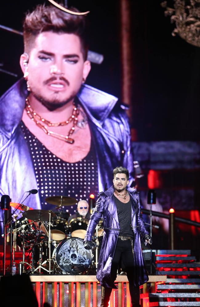 Queen with Adam Lambert perform at ANZ Stadium, Homebush, Sydney on February 15. Picture: Damian Shaw