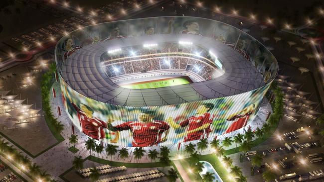 The Al-Rayyan stadium for the 2022 World Cup is pictured in this artist’s impression.