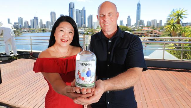 10th November 2020, Debby Lo-Dean and husband Conrad Dean created a unique Gold Coast gin using a secret ingredientPhoto: Scott Powick Newscorp