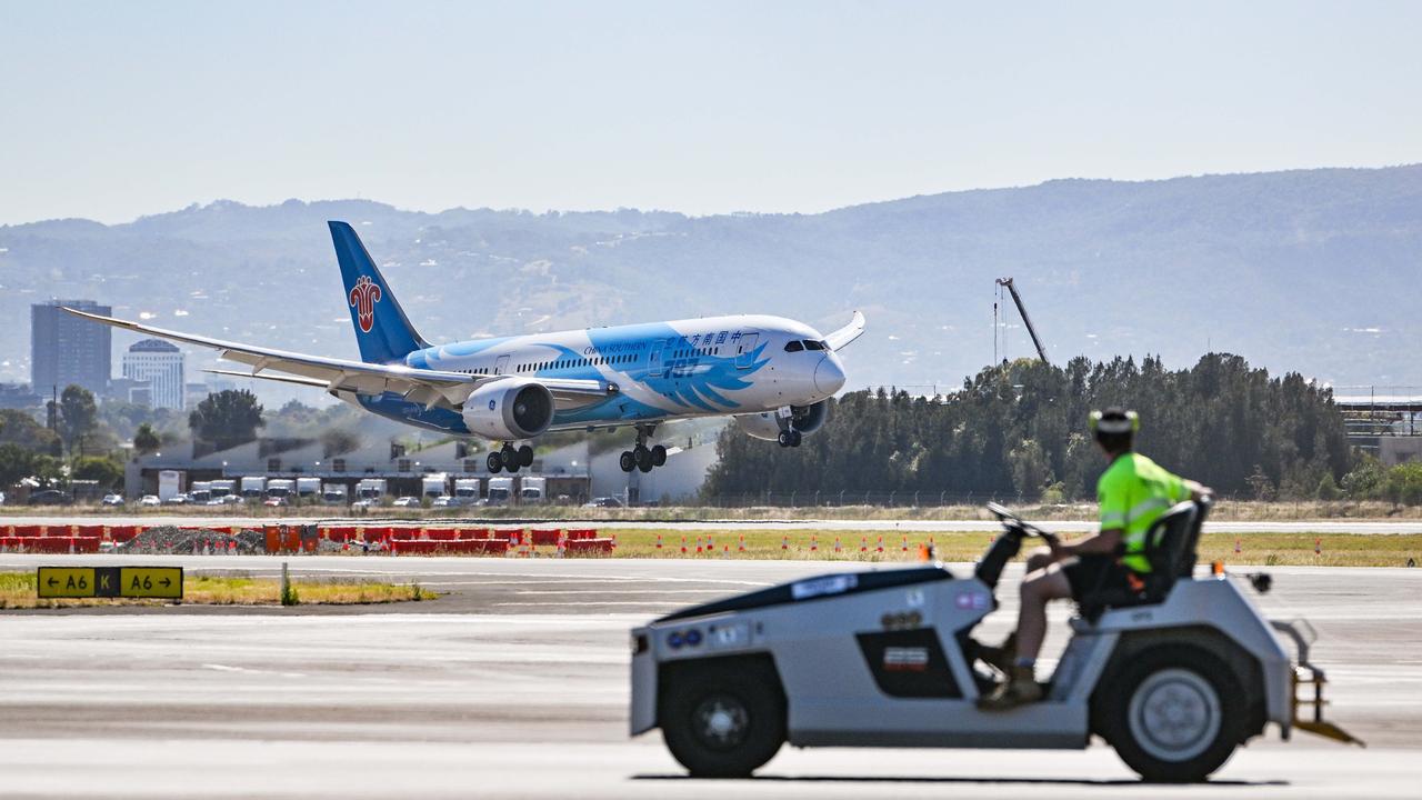 China Southern’s return to Adelaide follows the resumption of Emirates flights in October. Picture: Brenton Edwards