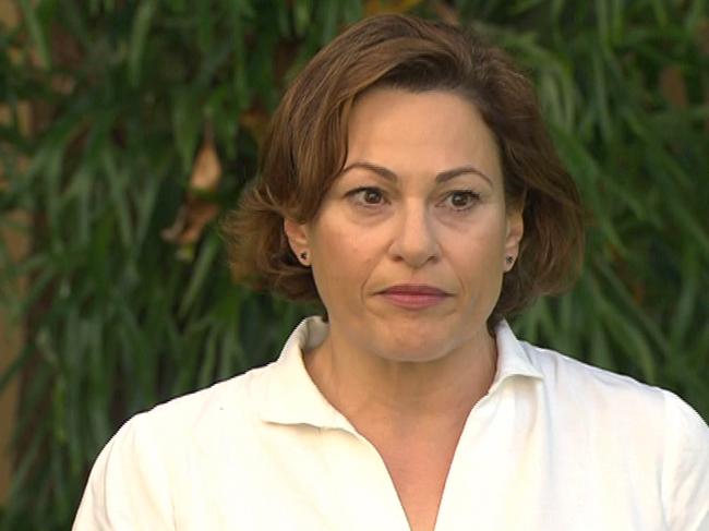 Queensland's Deputy Premier and Treasurer Jackie Trad announces she is standing aside from her ministerial role as the state's corruption  MUST CREDIT 7NEWS