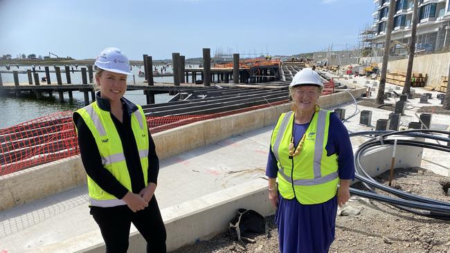 Frasers Property Australia Development Director Simone Dyer and Shellharbour Mayor Marianne Saliba. Pictures: Supplied