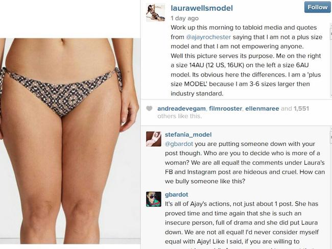 How the f*** is this woman plus-sized?' Ajay Rochester and Laura Wells'  bitchy bikini war on social media