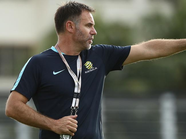 MALACCA, MALAYSIA - OCTOBER 02:  Assistant coach Ante Milicic gestures during an Australia Socceroos training session at Hang Tuah Stadium on October 2, 2017 in Malacca, Malaysia.  (Photo by Robert Cianflone/Getty Images)