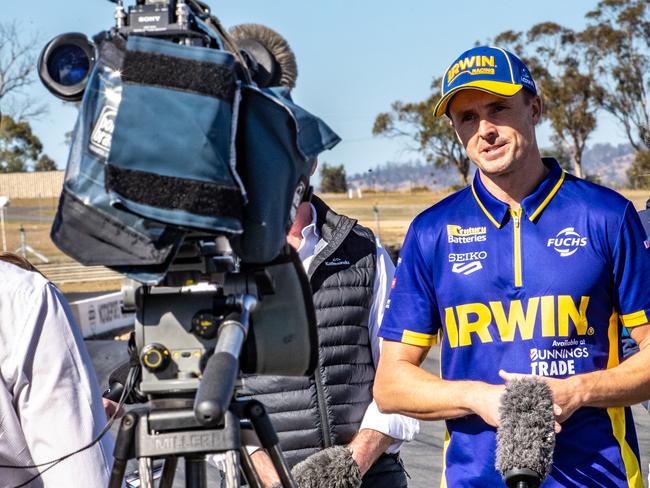 Supercars driver Mark Winterbottom at Symmons Plains. Picture: Angryman Photography