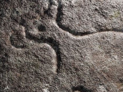 A rock carving within the Lizard Rock land holding. Picture: Metropolitan Local Aboriginal Land Council