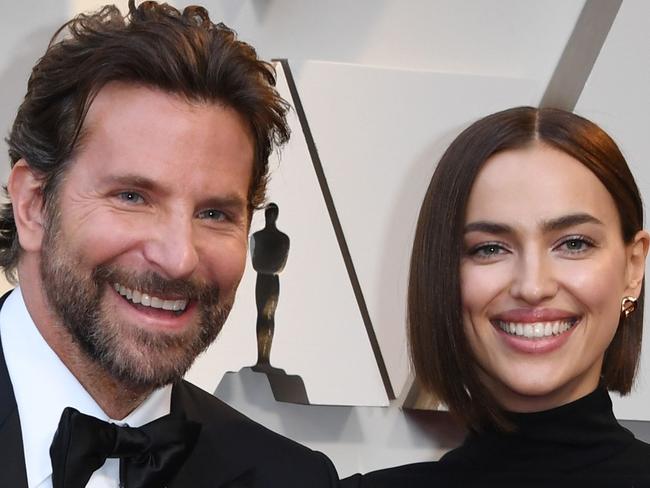 Best Actor nominee for "A Star is Born" Bradley Cooper (L) and his wife Russian model Irina Shayk arrive for the 91st Annual Academy Awards at the Dolby Theatre in Hollywood, California on February 24, 2019. (Photo by Mark RALSTON / AFP)