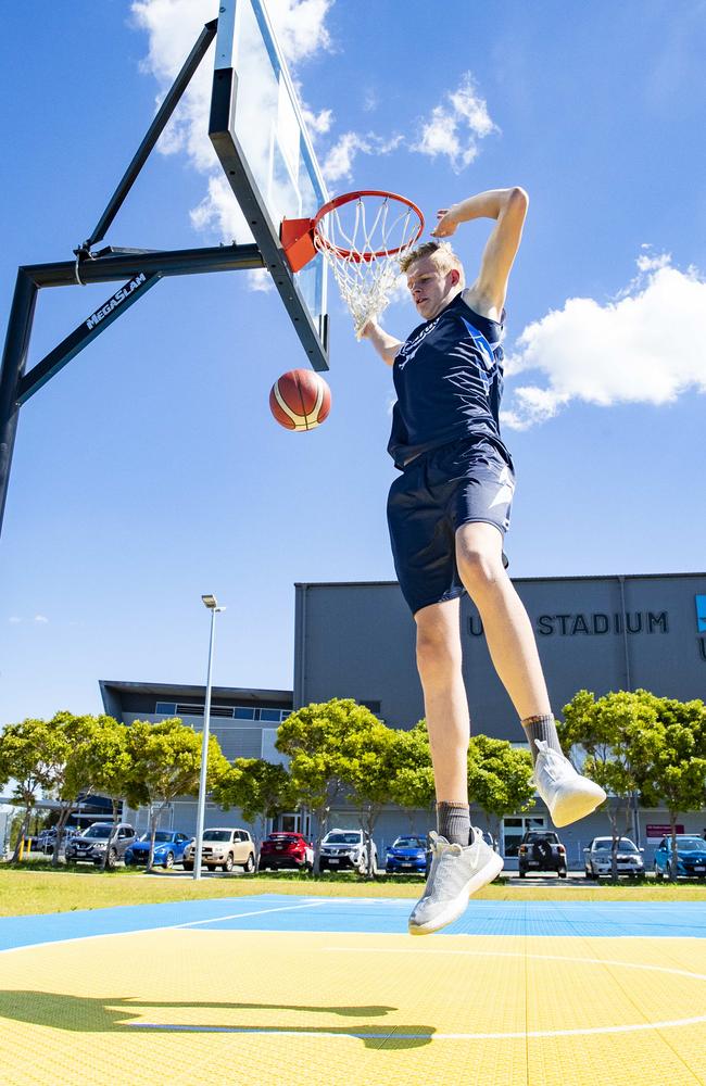 Seven Foot Rocco Zikarsky. Picture: Lachie Millard