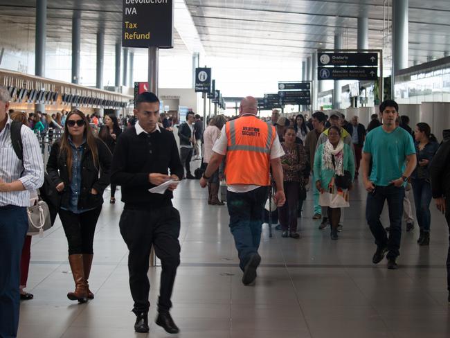 The Bogota International Airport where Cassie Sainsbury was arrested. Picture: Joe Parkin Daniels