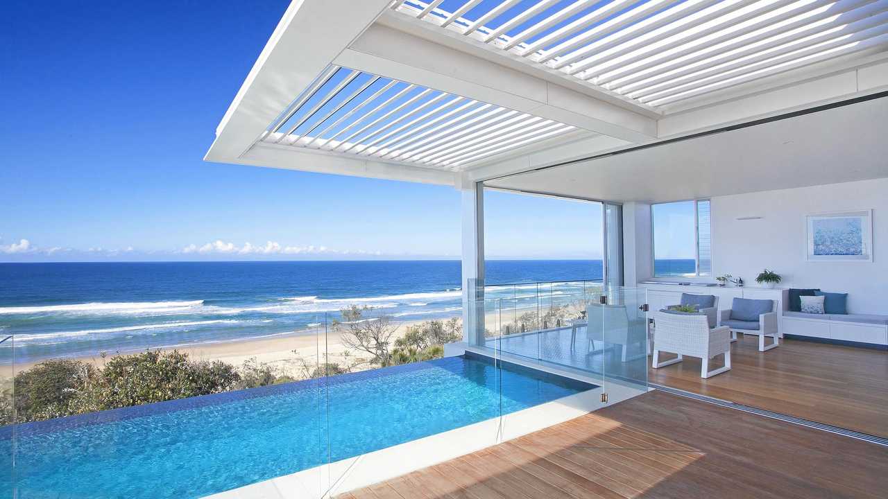 STUNNING: The Sunrise Beach House that took out the 2017 Master Builders Sunshine Coast House of the Year has 180-degree views of the ocean.