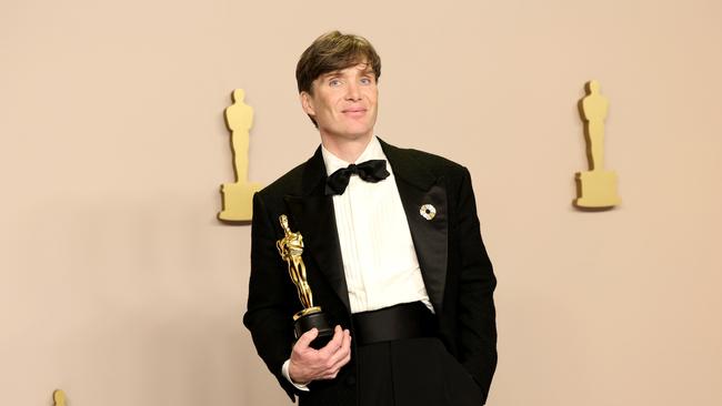 HOLLYWOOD, CALIFORNIA - MARCH 10: Cillian Murphy, winner of the Best Actor in a Leading Role for Ã¢â¬ÅOppenheimerÃ¢â¬Â, poses in the press room during the 96th Annual Academy Awards at Ovation Hollywood on March 10, 2024 in Hollywood, California. (Photo by Arturo Holmes/Getty Images)