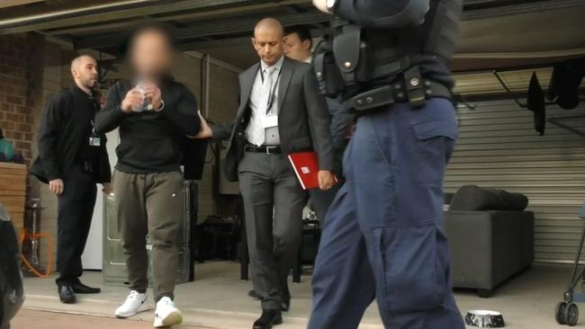 Adam Saliba when he was arrested in July 2020. Picture: NSW Police