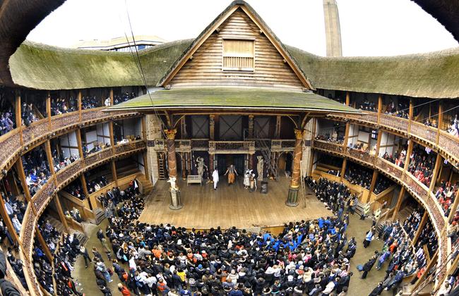 The reconstructed Globe Theatre, which opened in 1997 in the London Borough of Southwark.