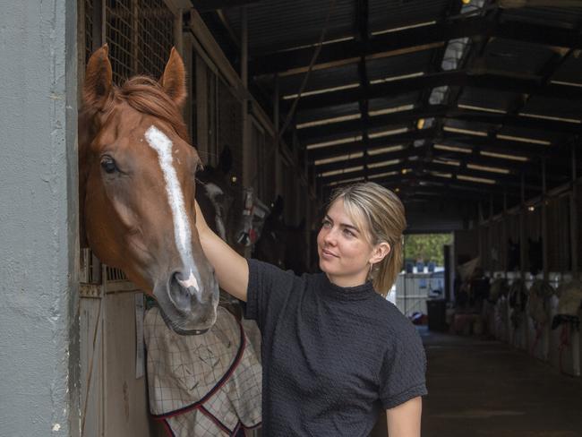 Toowoomba jockey Angela Jones. Wednesday. 24th Feb 2021 Picture: Nev Madsen