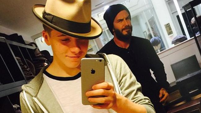 "Trying hats on" Picture: Brooklyn Beckham/Instagram